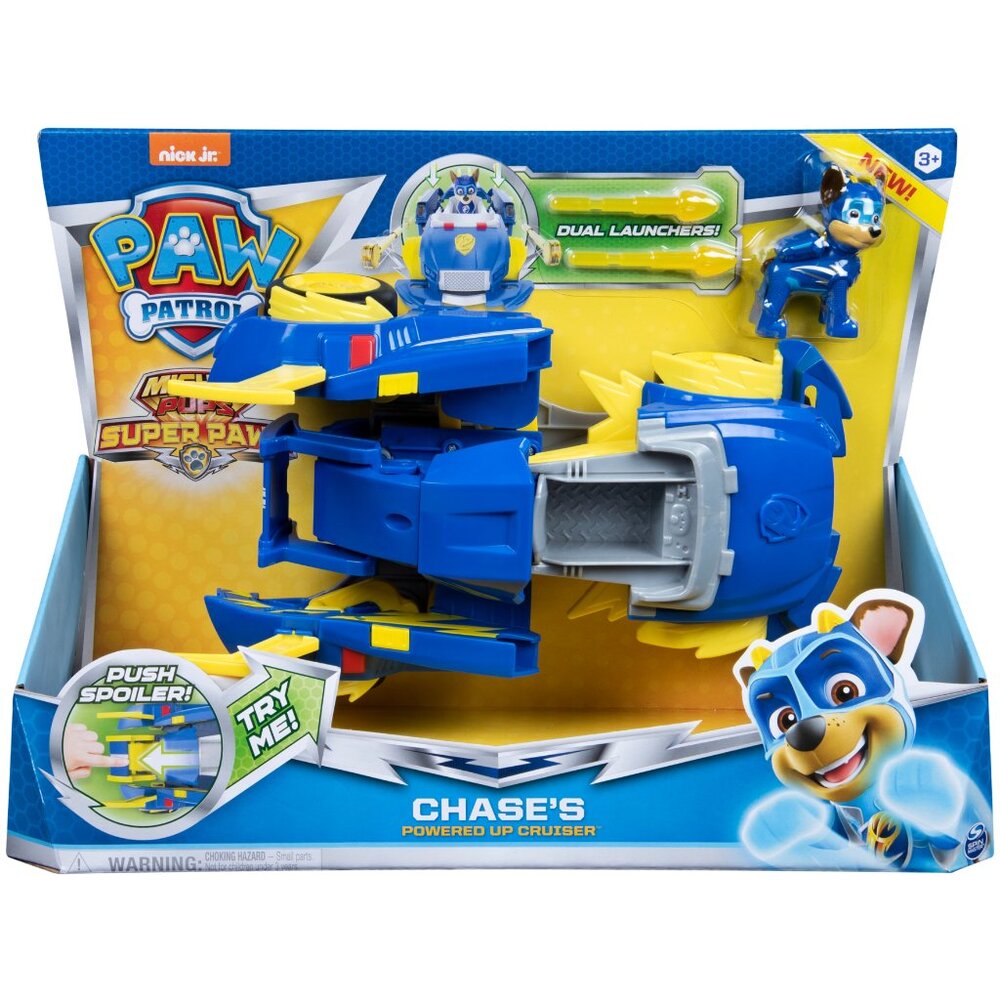 NWT PAW Patrol, Mighty Pups Super PAWs Chase’s Powered up Transforming Vehicle